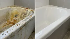 In 5 minuten ziet je badkuip er weer als nieuw uit: wit zonder dure producten